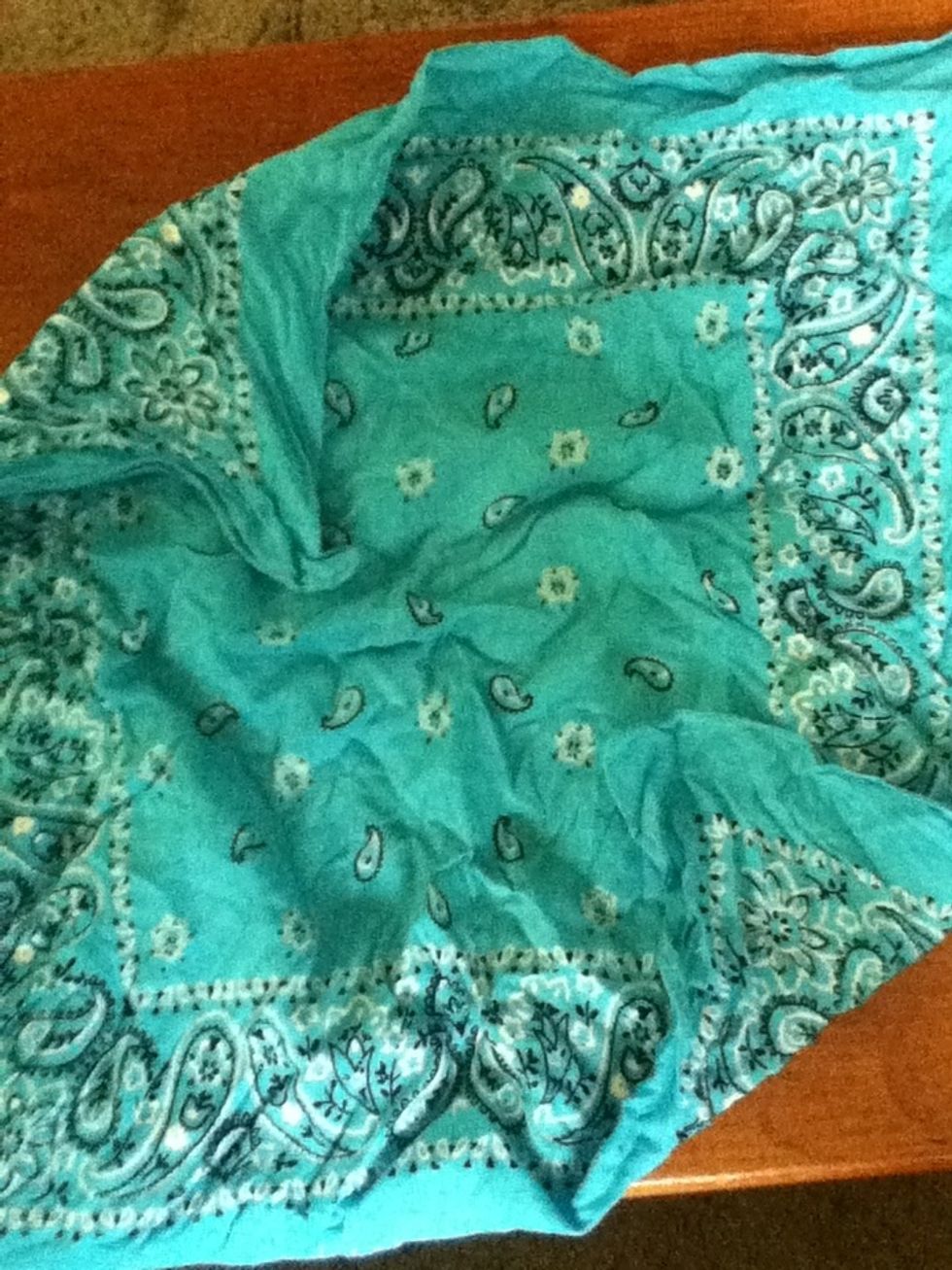 fold two opposite corners.