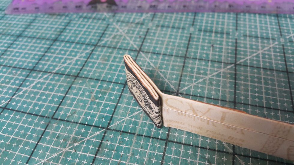Fold two times on each end by 1"