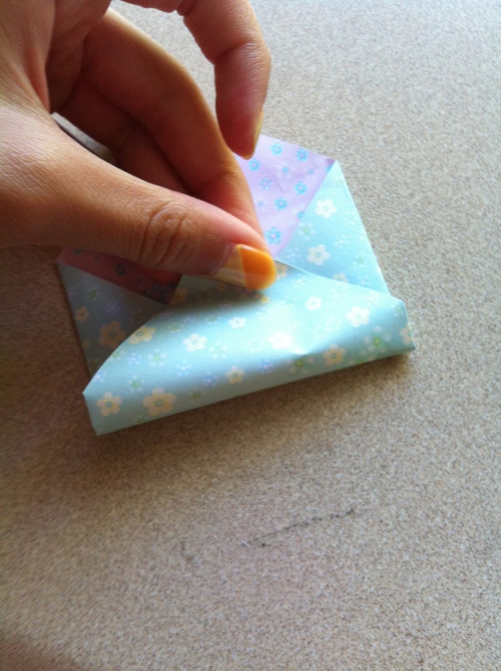 Fold up the bottom corner alot