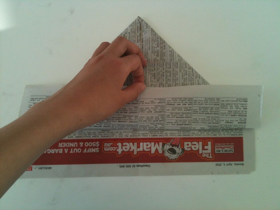 Fold up the bottom piece as far up as it can go. (Do the other side).