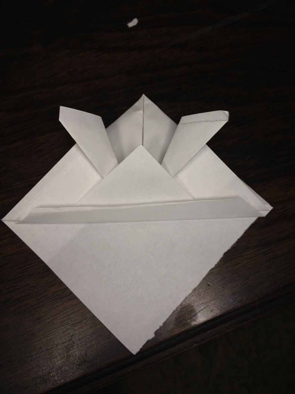 Fold up the bottom space to look like this