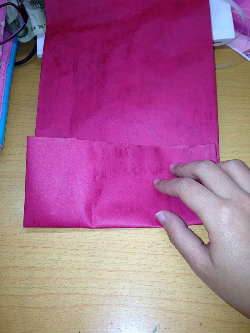 Fold up the bottom.