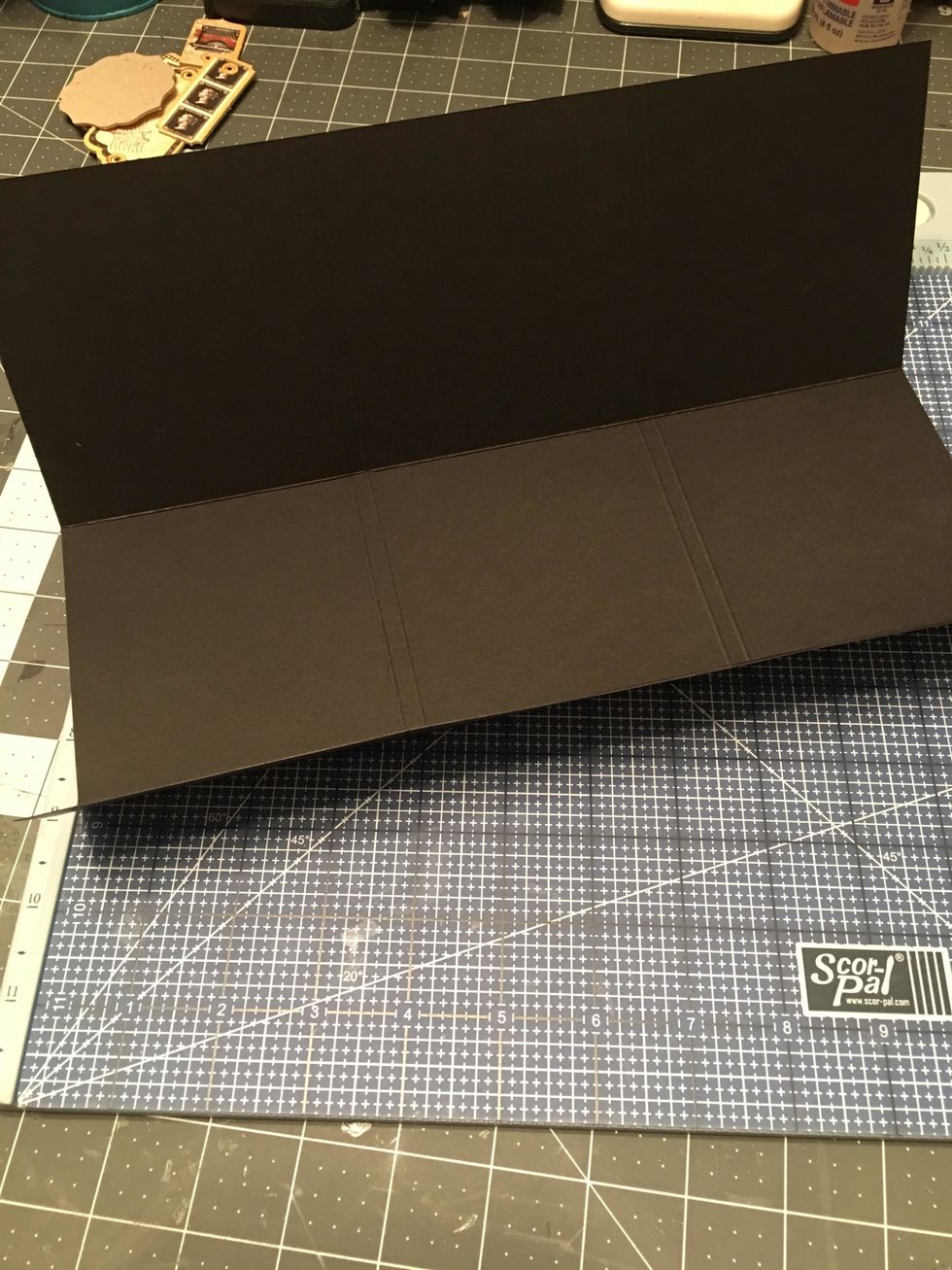 Fold up the score lines that you just scored on the 12" side.