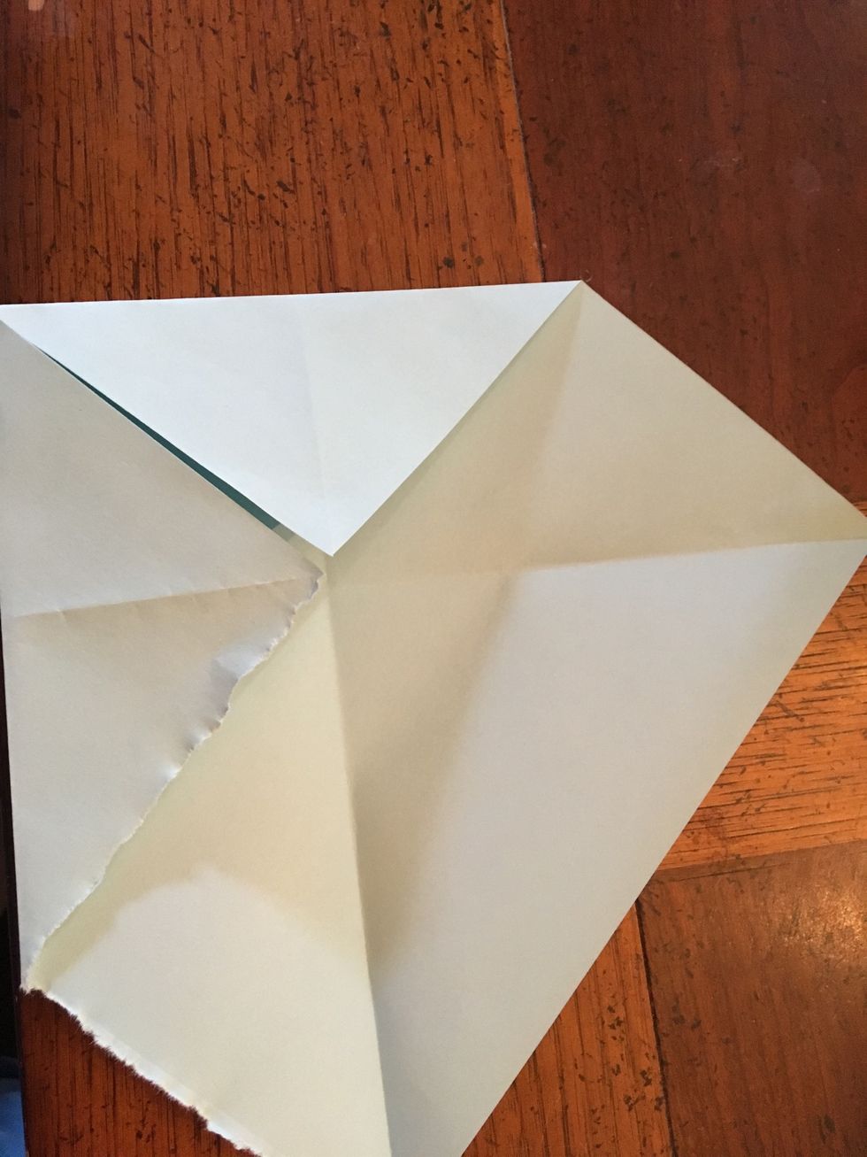 Fold up the second one also so it is even in the center