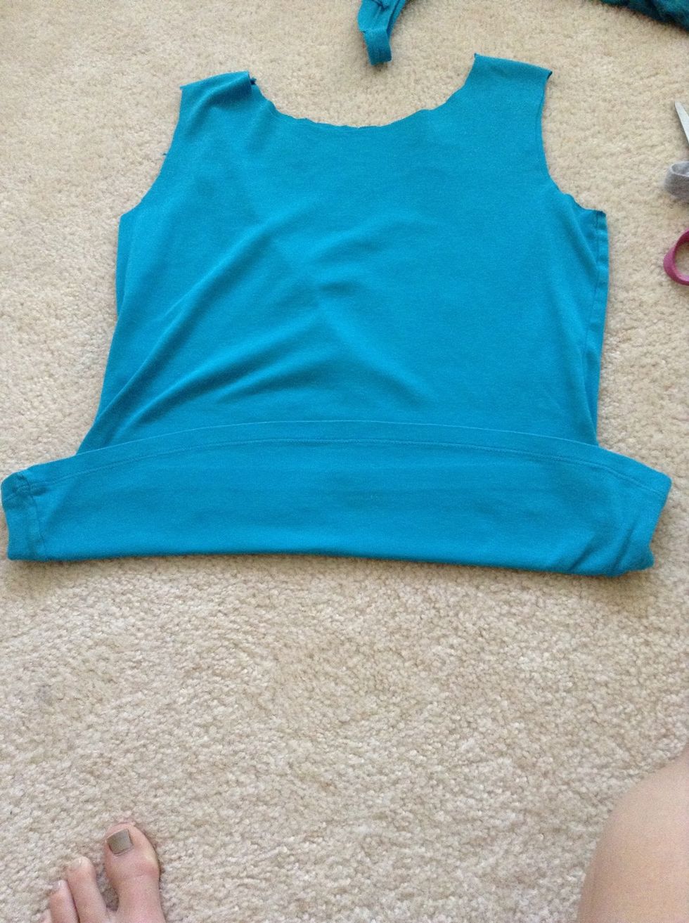 fold up to desired length, mine is just above the waist