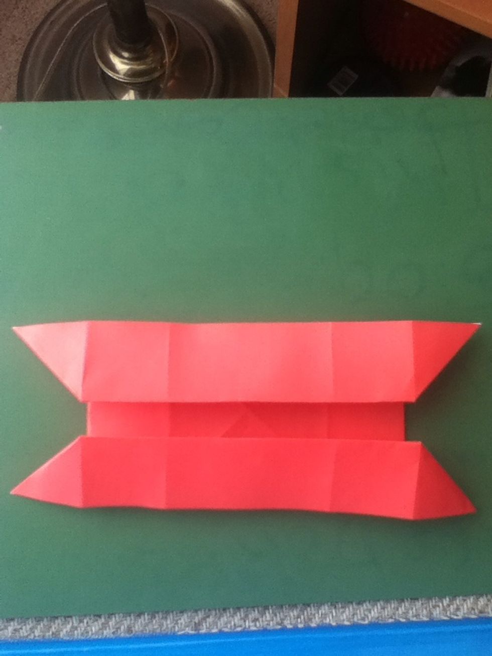 Fold upper and lower edges to the center