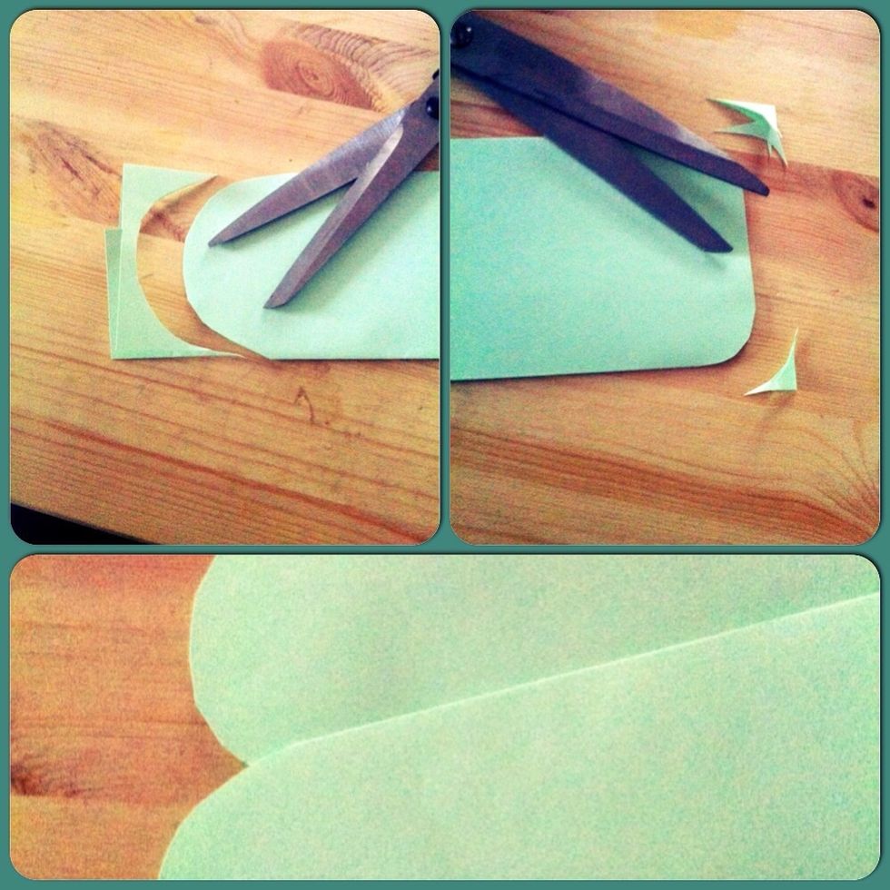 Fold your card stock to fit inside the stocking, make sure not to stretch it. Then cut the ends round to not tear holes in them \ud83d\udd06