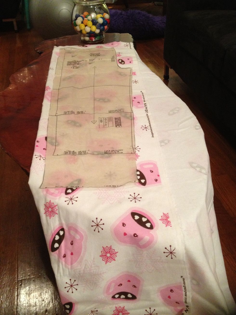 Fold your fabric in half before you cut it. You need to cut 2 of each since you have 2 legs. If you only have 1 leg, you can skip the fabric folding step.