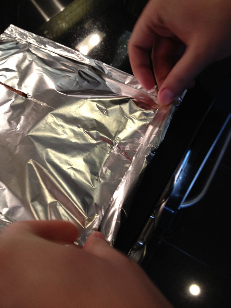 fold your foil into a pouch.