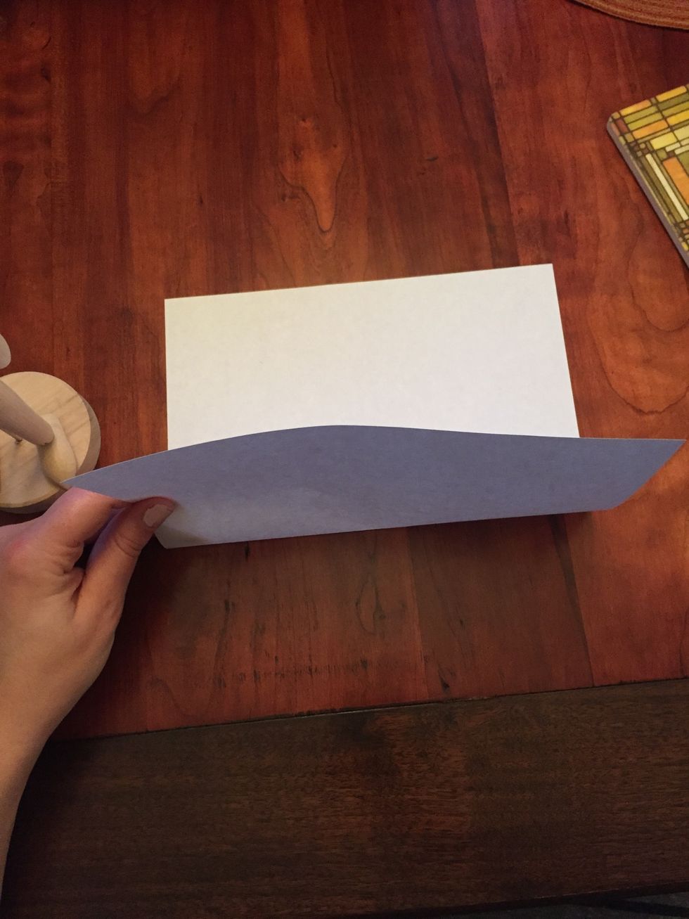 Fold your paper hamburger style.