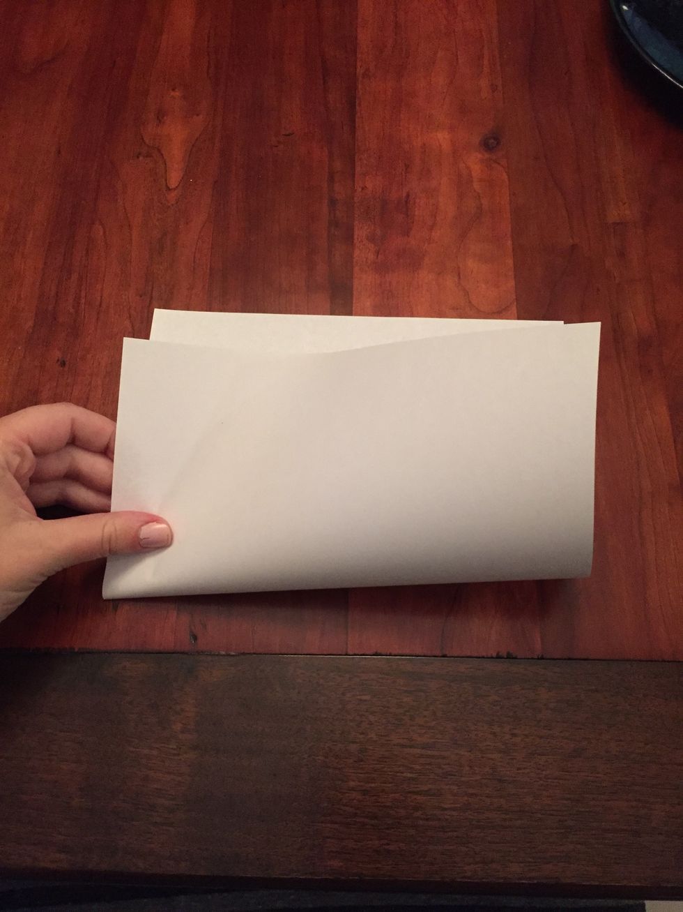 Fold your paper hamburger style.