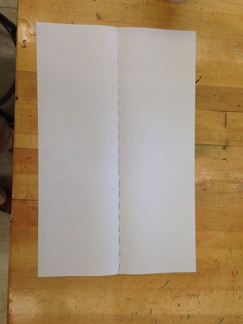 paper folded in half