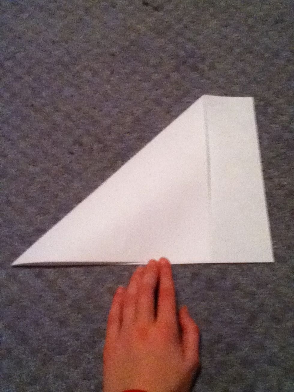 Fold your paper so you get a triangle and a rectangle