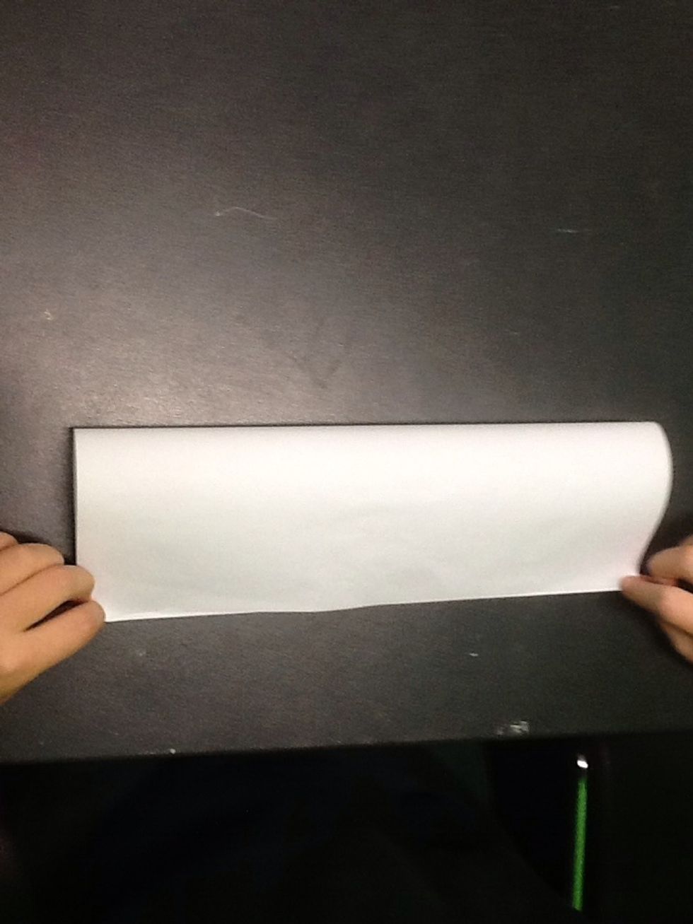 Fold your piece of paper in half lengthways
