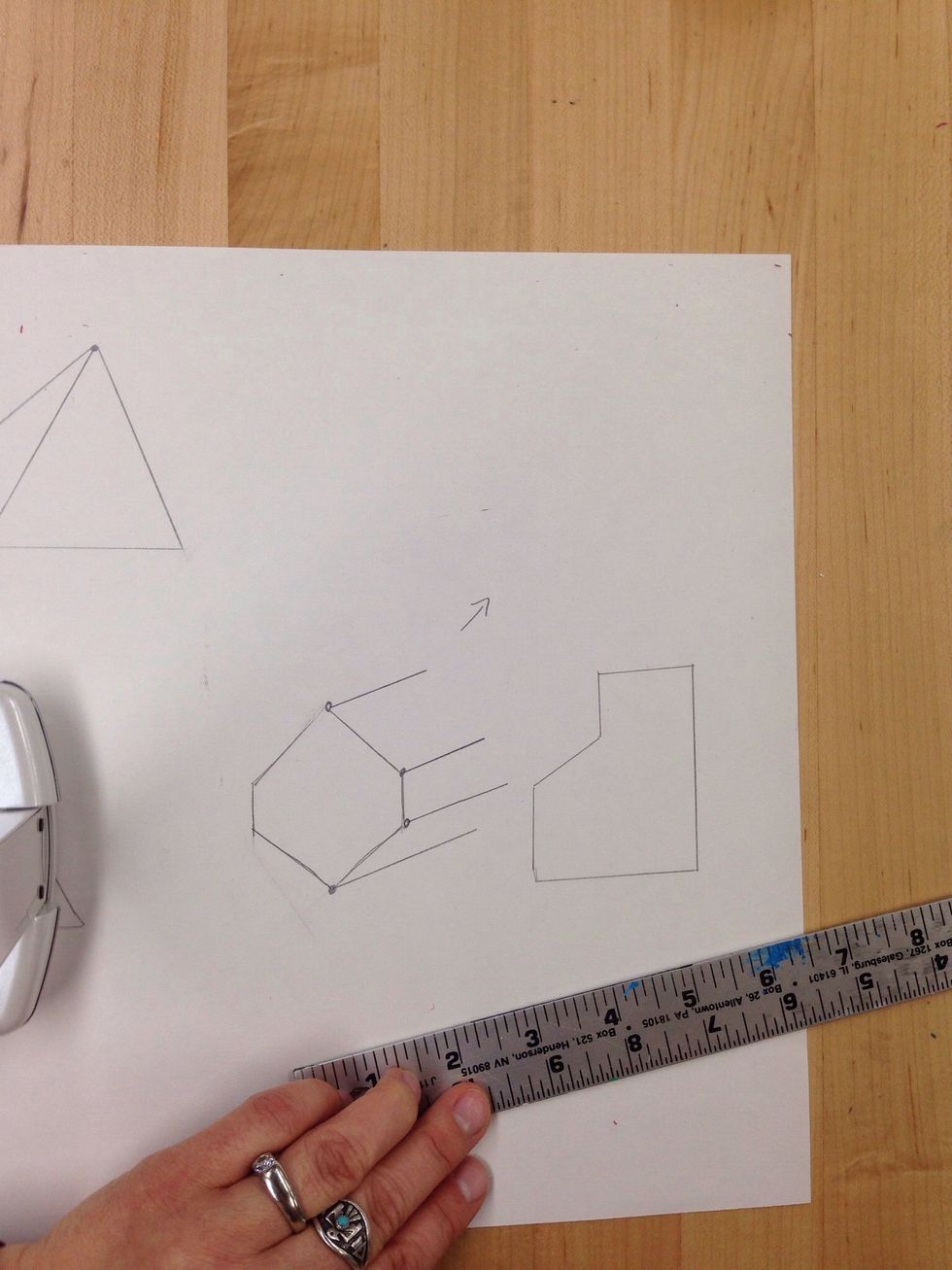 Follow the same angle for all the lines