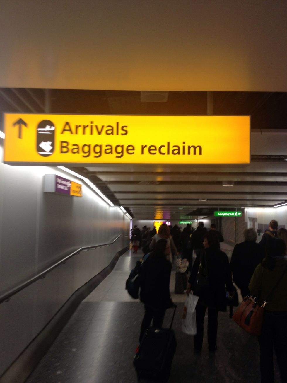 Follow the signs for baggage reclaim. There should be really only one path as everyone must pass through customs