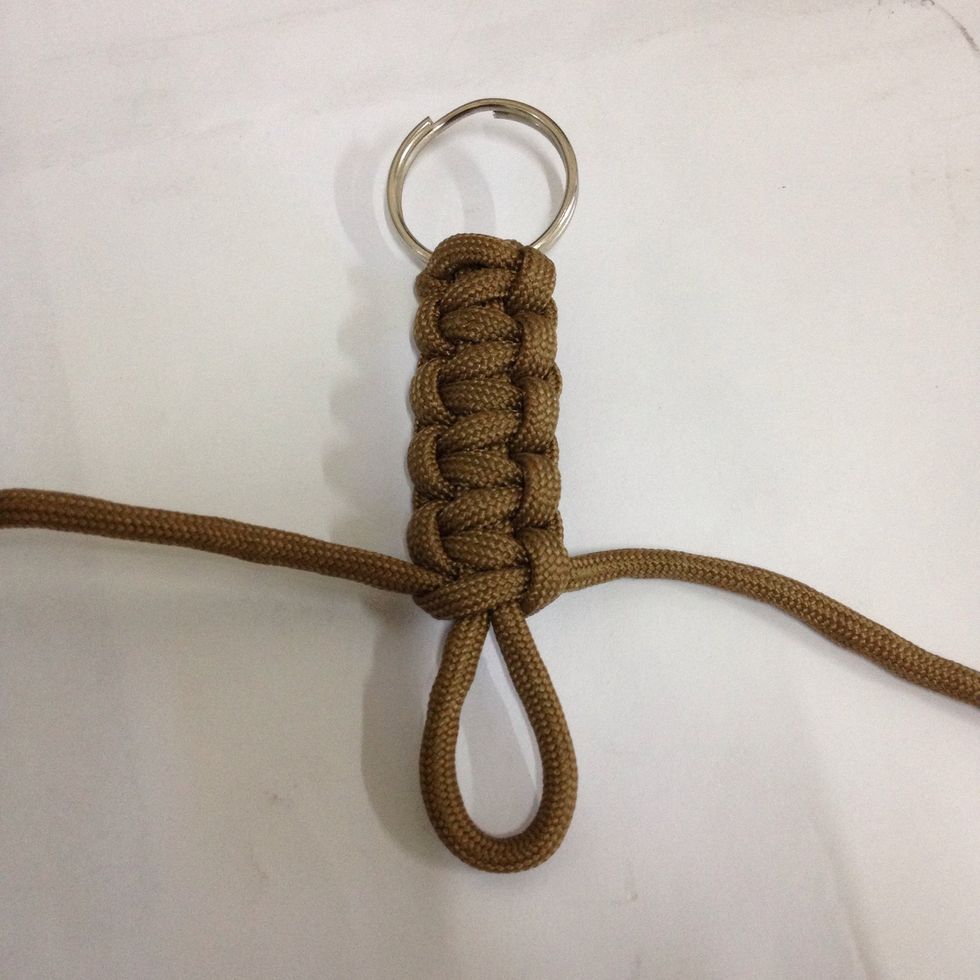 Follow the steps of 3-6 again making it into a patterned knot.