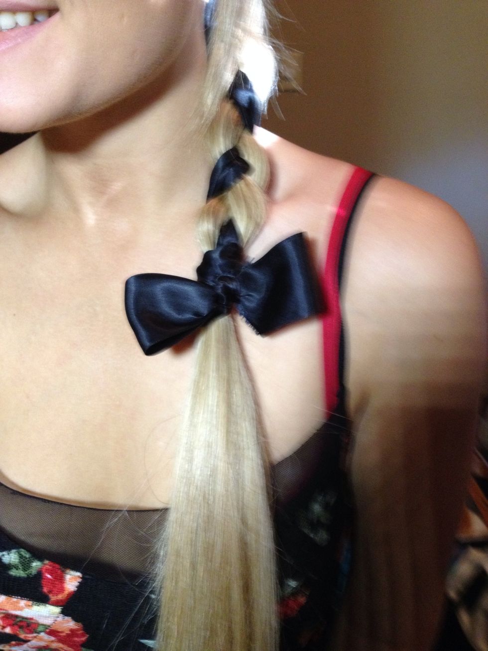 Follow up by tying into a pretty bow.