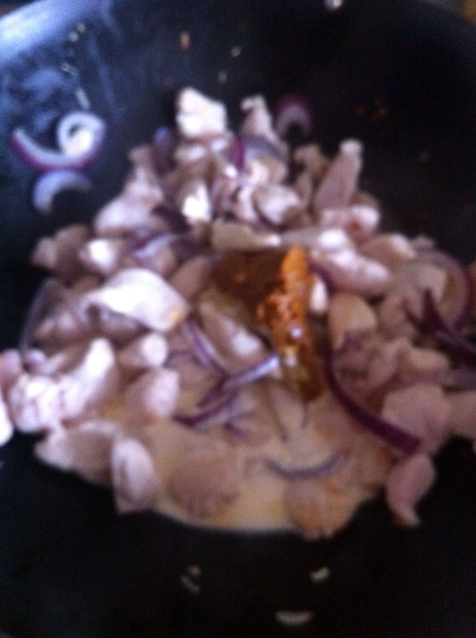 ...Followed by some cream (sorry about the quality)...