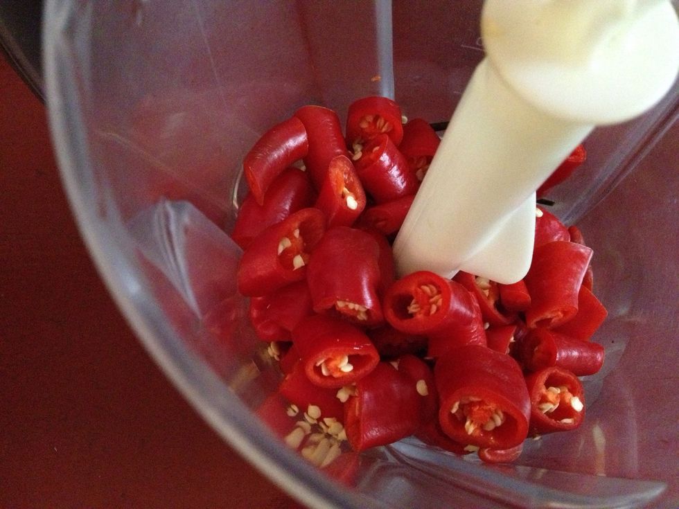 followed by the big red chillies...