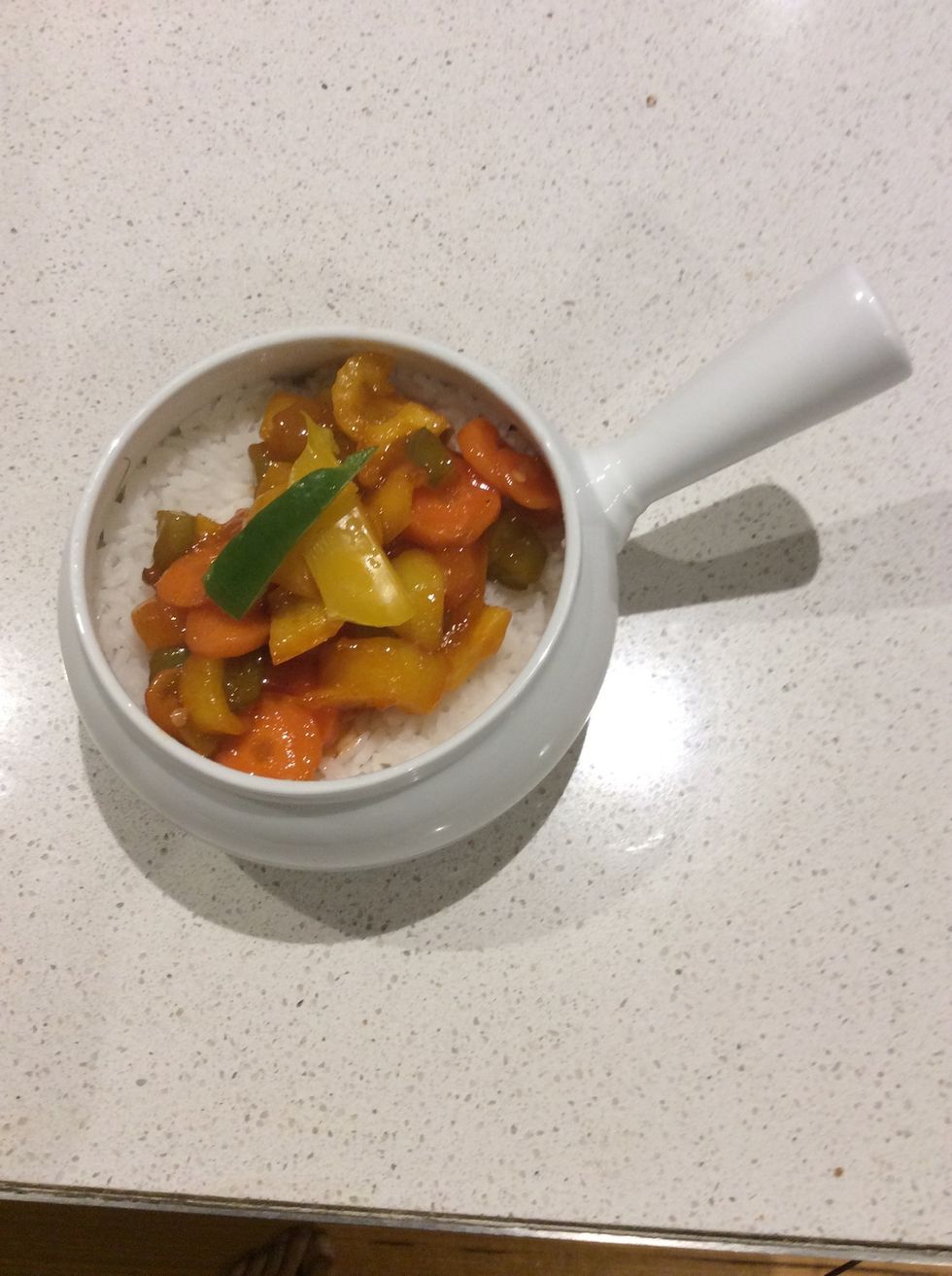 Followed by your sauce   Bon Appetite!