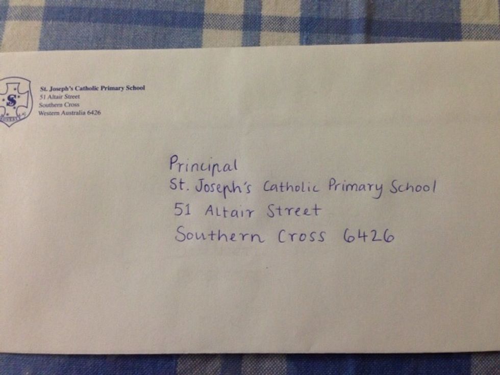 Followed on the same line by the postal code.