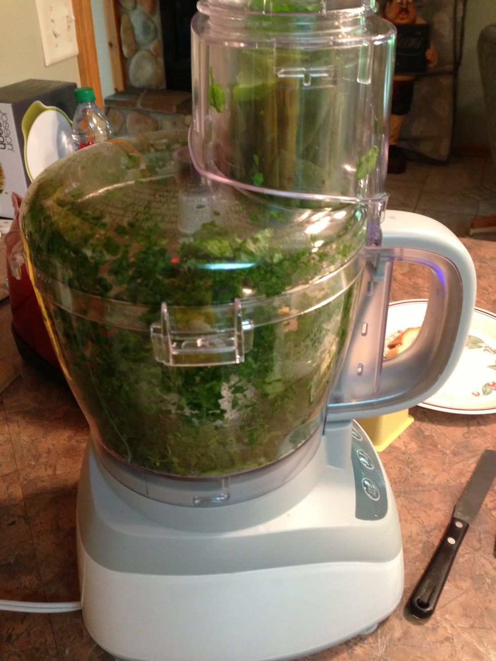 Food processor can be used to chop spinach but be careful not to over chop too fine.