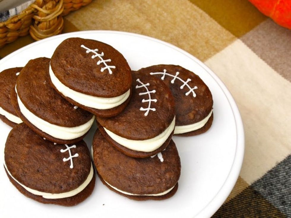 Football Whoopie Pies tailgate food