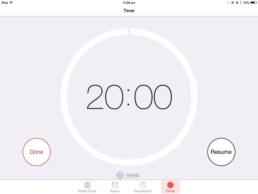 For 20 minutes