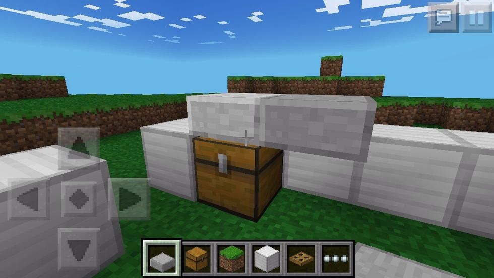 For a counter/sink, use a chest for a cabinet and slabs on top (for pc use a hopper or a cauldron as a sink)