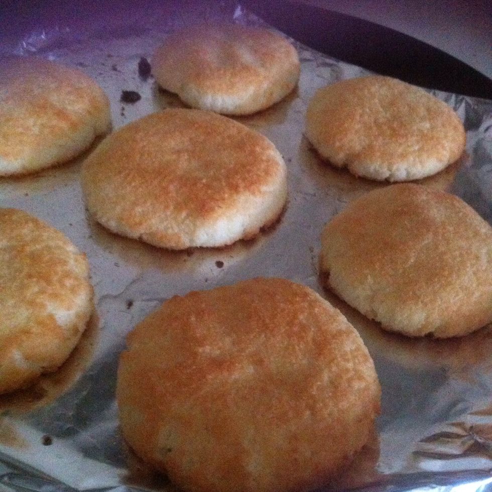 For a golden surface you can turn on the broil for a minute or less.