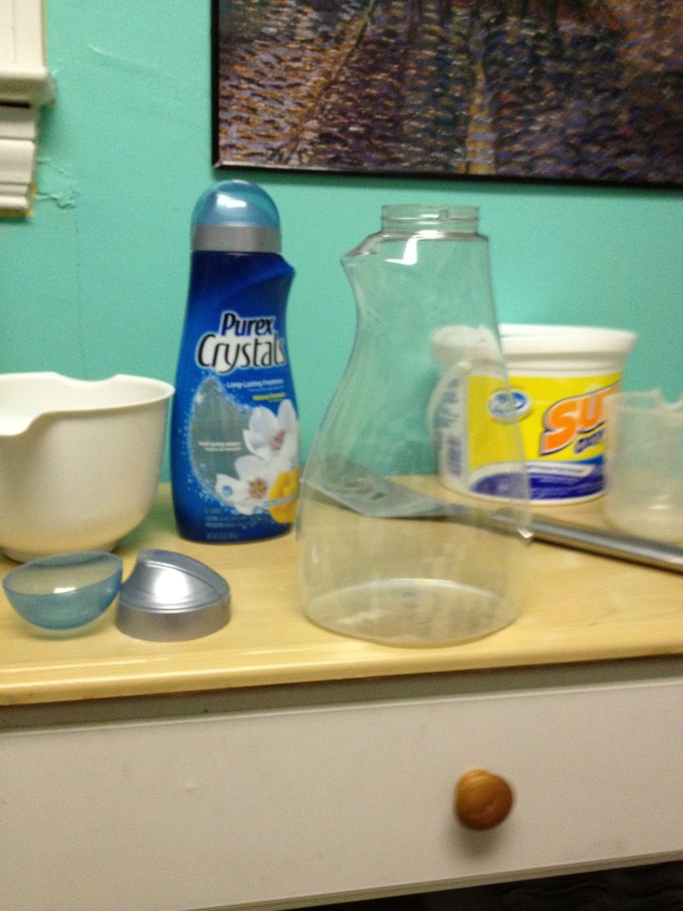 For a little more convenience, choose a storage container (or use the Purex bottle). Cut off the label. If you're feeling super crafty you can definitely decorate this!