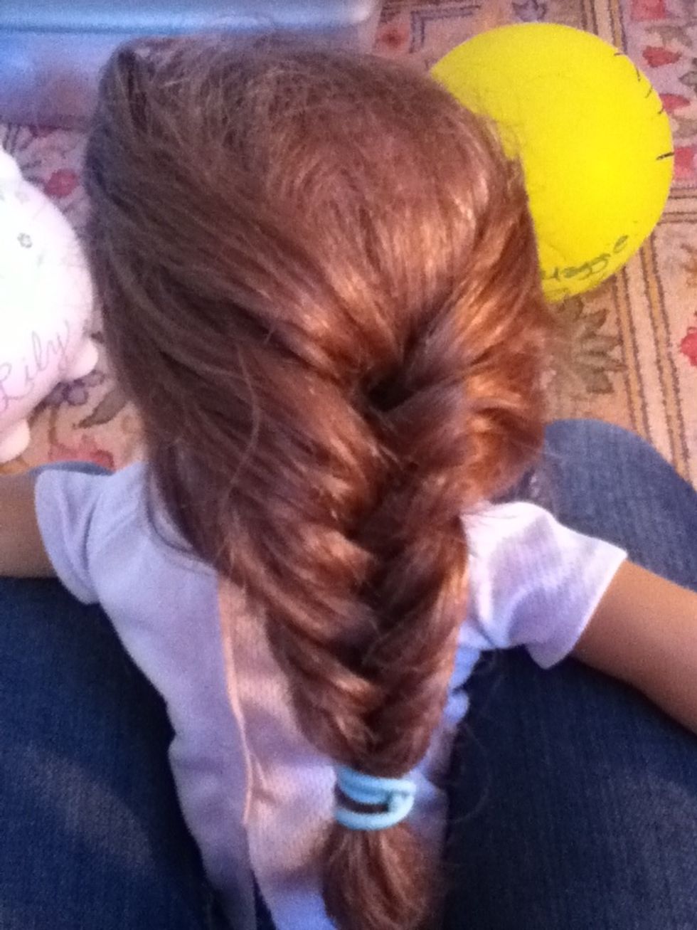 for a more laid-back look, make a loose braid by using bigger sections and not tightening