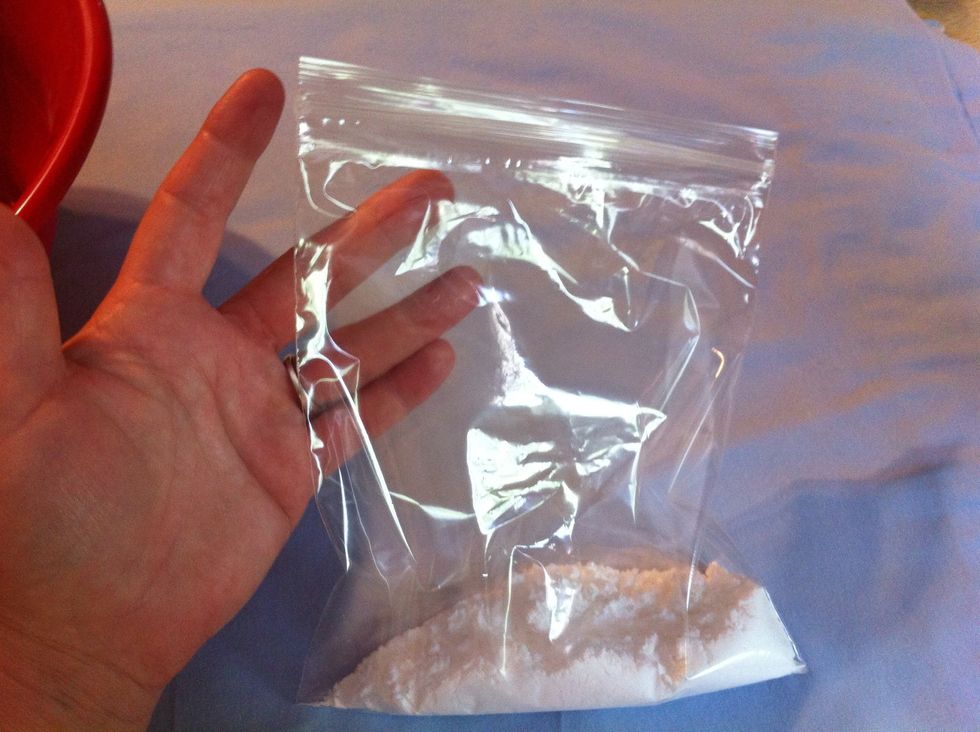 For added effect..put some powdered sugar or flour in a Baggie..