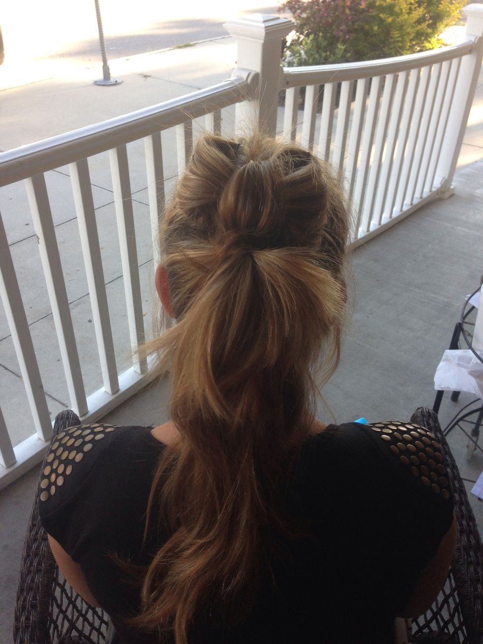 For another look you can always do another ponytail just below the bow.