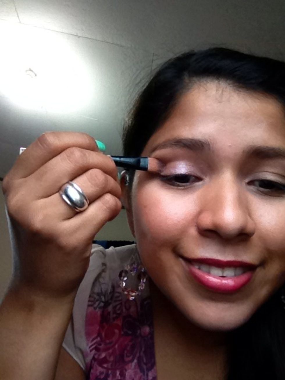 For better application use a flat brush.