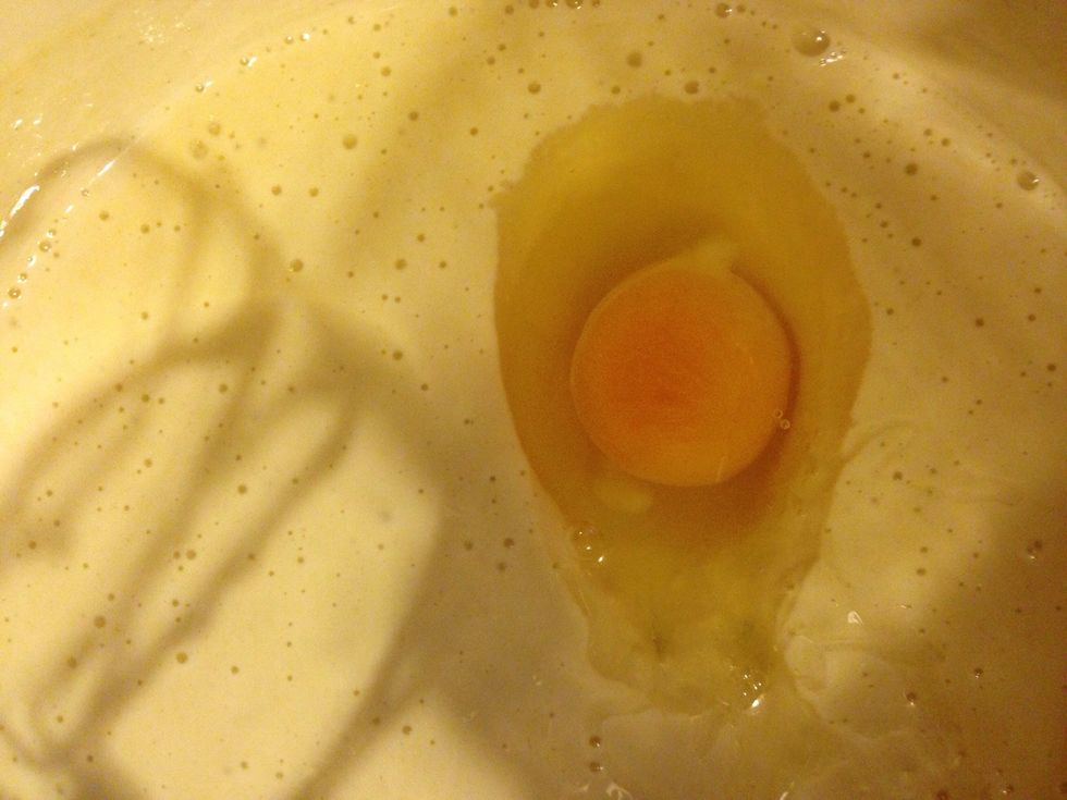 For better consistency, I added one more egg...