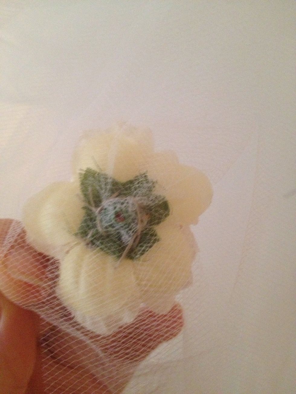 For bigger flowers- stitch around the flower so it sits evenly and be sure to go thru some of the petals.