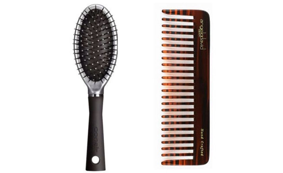 For curly hair, brushes are no good. They break your hair strands, and make your hair frizzy by breaking up your curls. Hair is most delicate when it's wet, so combing it while it's drenched isn't...