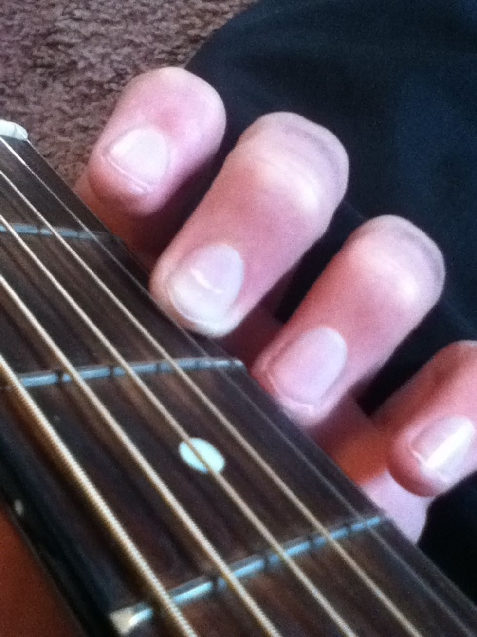 For D just put your middle finger on the 1st string, 2nd fret.