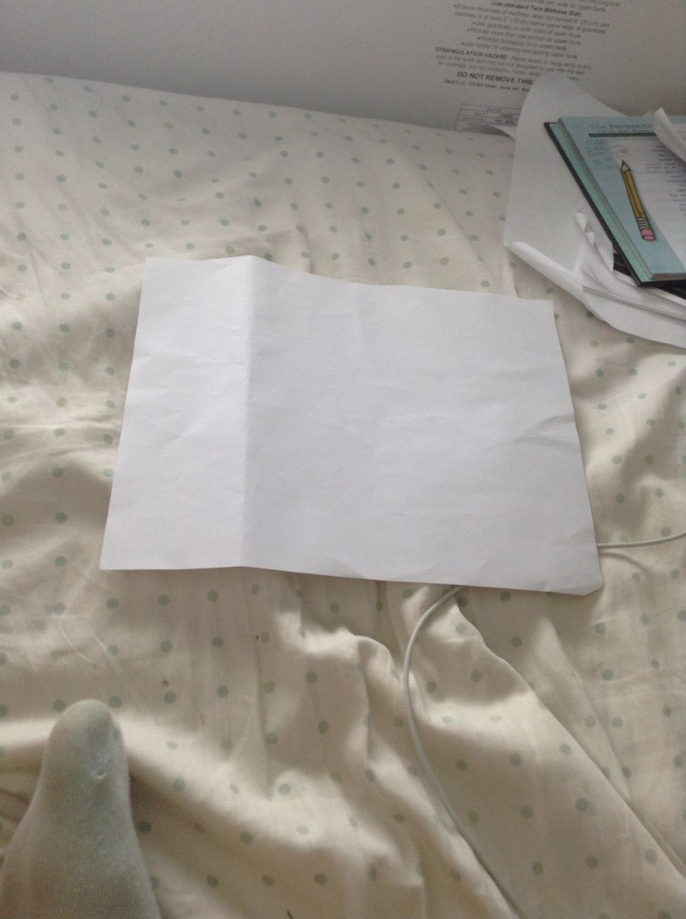 For example purposes I used a piece of paper I just had laying around (my drawing paper is special)