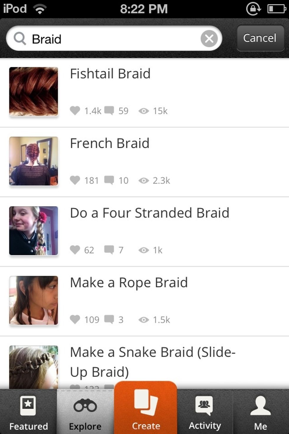 For example, the 'braid' topic has over 30 guides. The chances of creating a successful guide on how to make a normal braid is slim to none