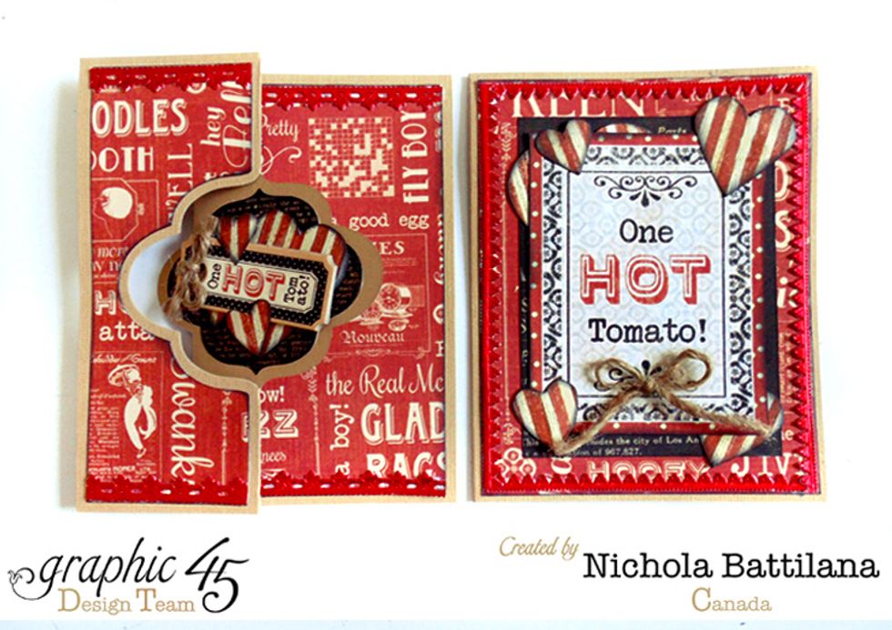 For extra shiny pizzazz apply some red desden borders (mine are from alphastamps.com)