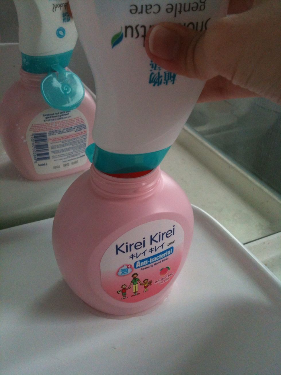 For hand soap, you can use refills of body soap, and dilute it with water.