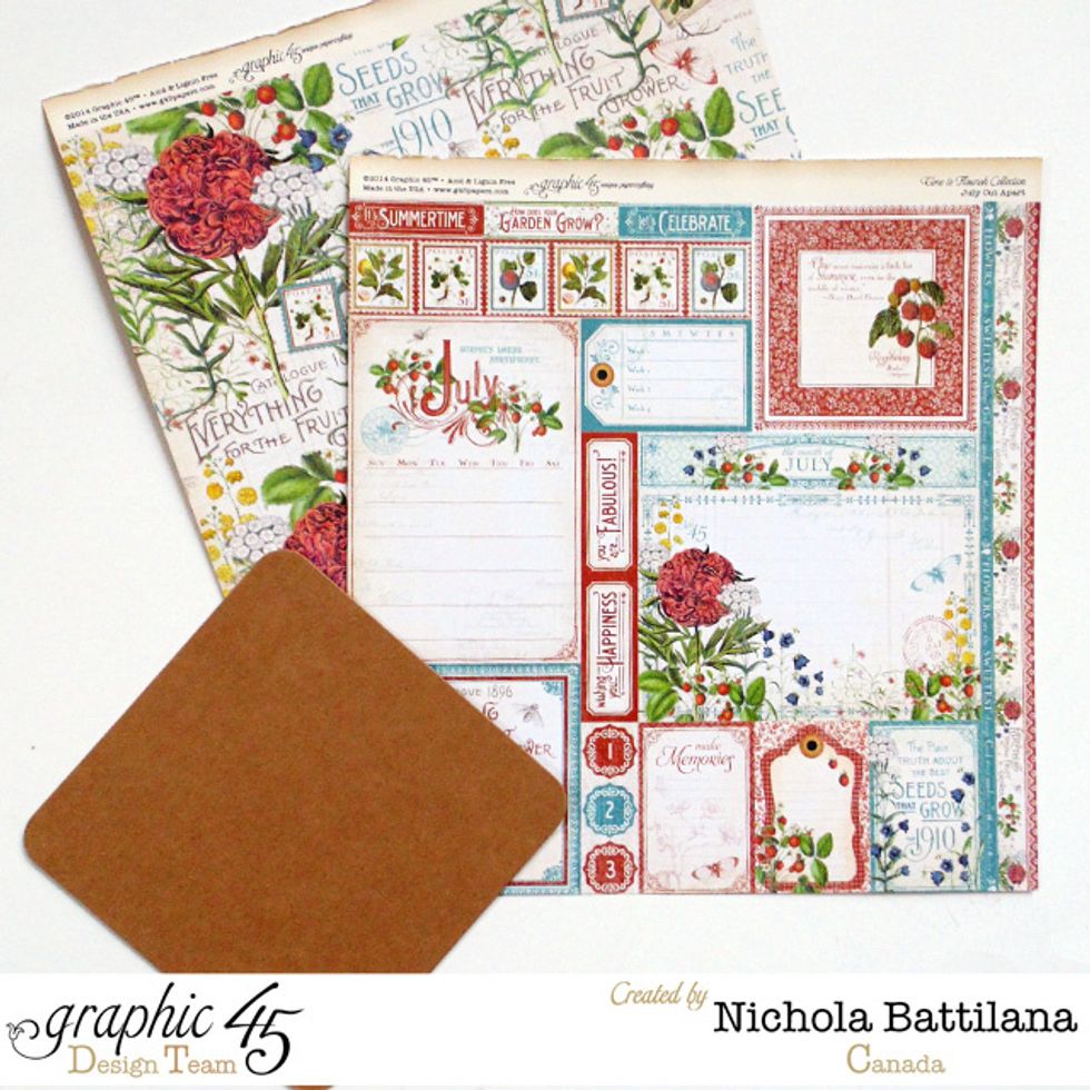 For July - December, repeat this process, using the back of the 6 mats you created.