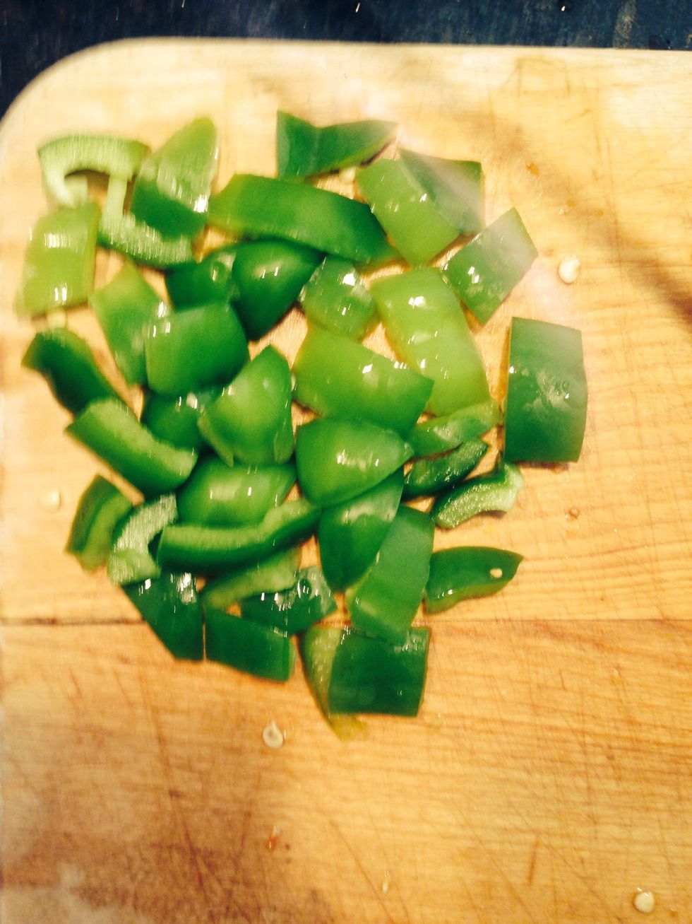 For light green I used green peppers. Other option: baby spinach, basil.