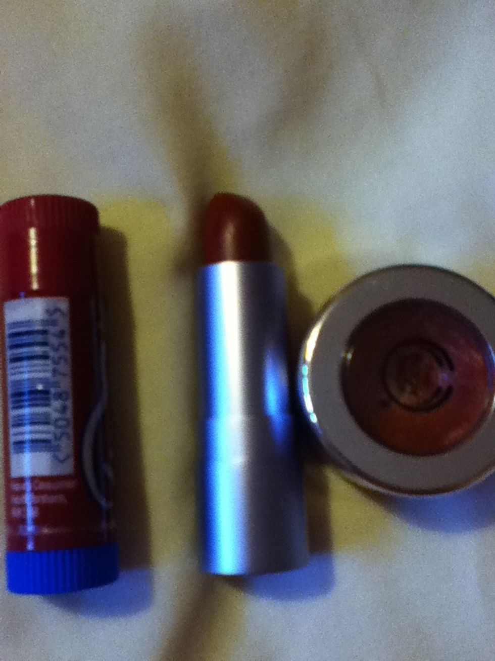 For lips, the basics are a lipstick, a lipgloss and a lip balm\butter. Gradually add different shades of lipsticks and lipglosses to your collection for different makeup looks