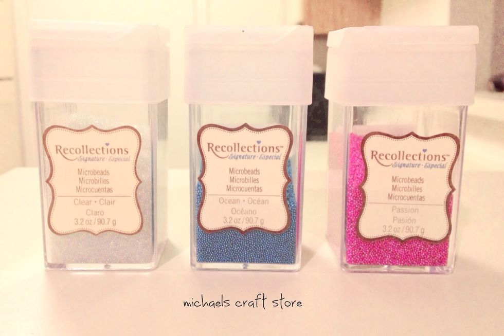 For look for less, you can get microbeads from a craft store! These huge bottles are only $3.99 at Michaels!