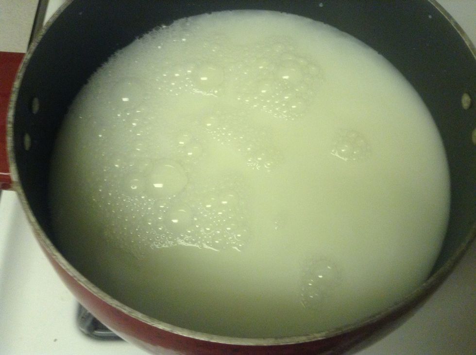 For mash potatoes, I just bring to boil a mix of water and milk