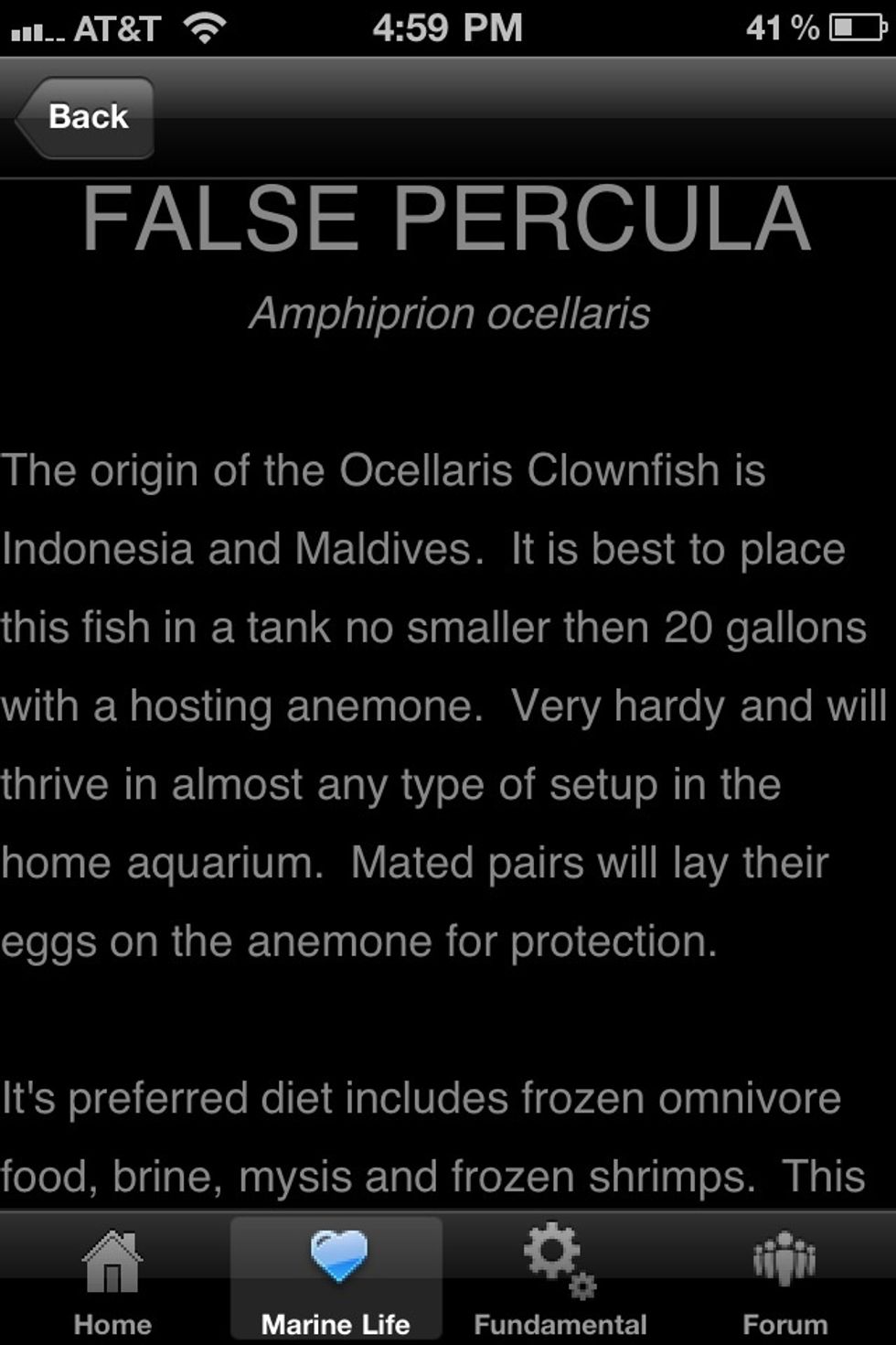 For more detailed information click on overview and more interesting facts and info will be shown. After going through these info I will know if this clownfish is compatible for my tank.